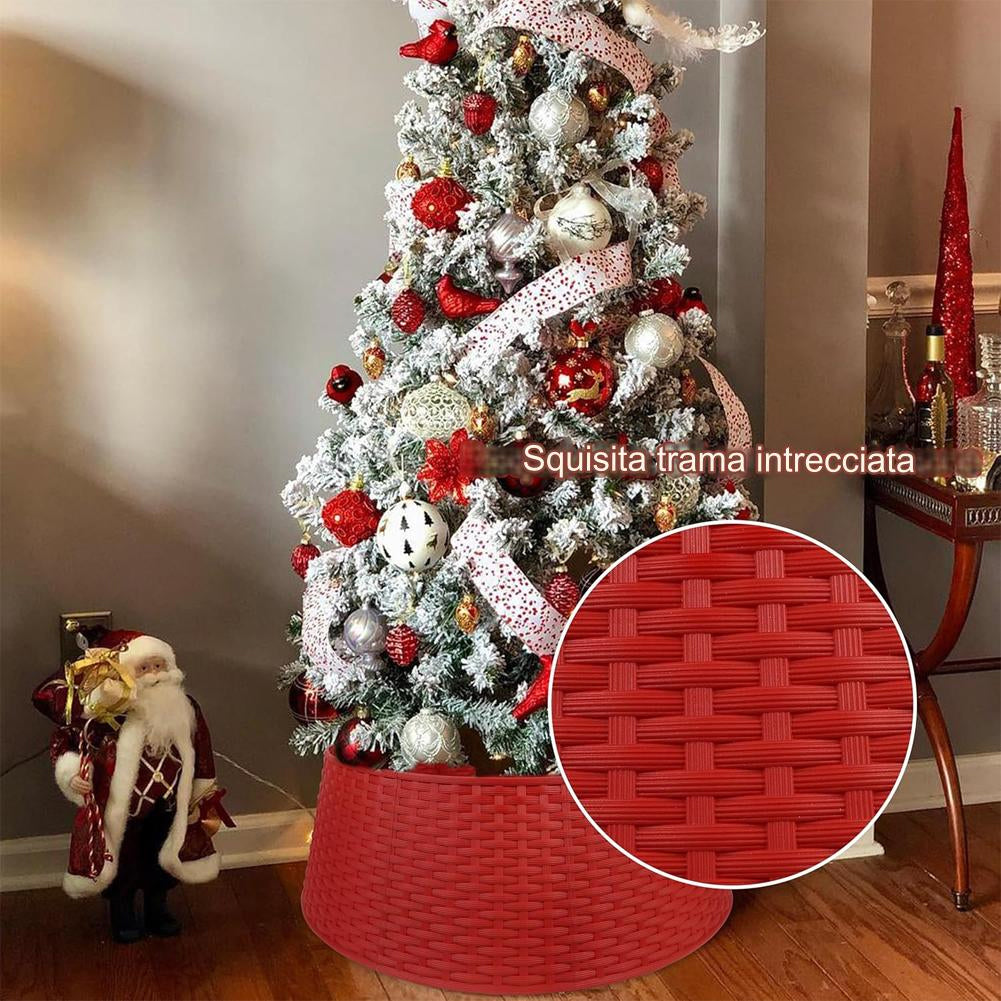 Gonna Per Albero Di Natale 122 Cm Con Fenicotteri Rosa E Nappe – Copribase Decorativo Riutilizzabile