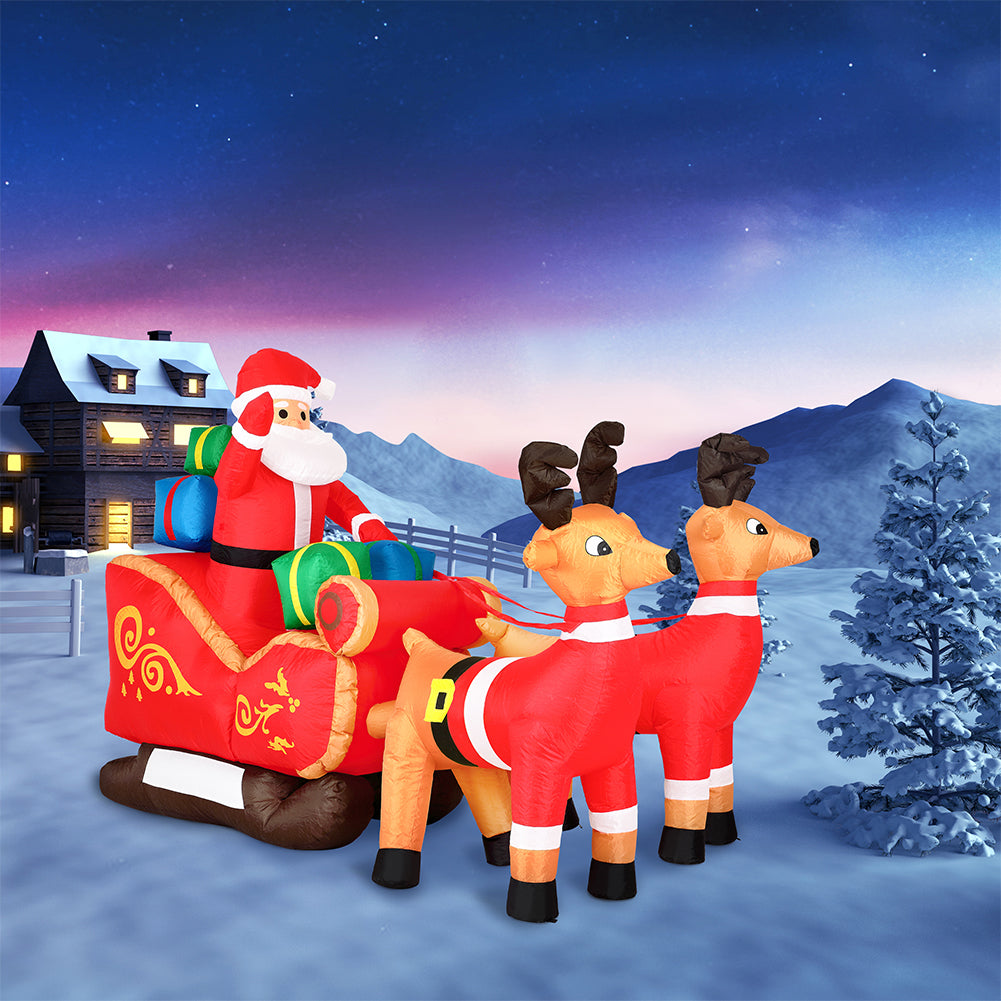 Babbo Natale Gonfiabile Luminoso 240x57x112 cm con Slitta e Renne Rosso – acquista su Giordano Shop Babbo Natale Gonfiabile Luminoso 240x57x112 cm con Slitta e Renne Rosso – acquista su Giordano Shop