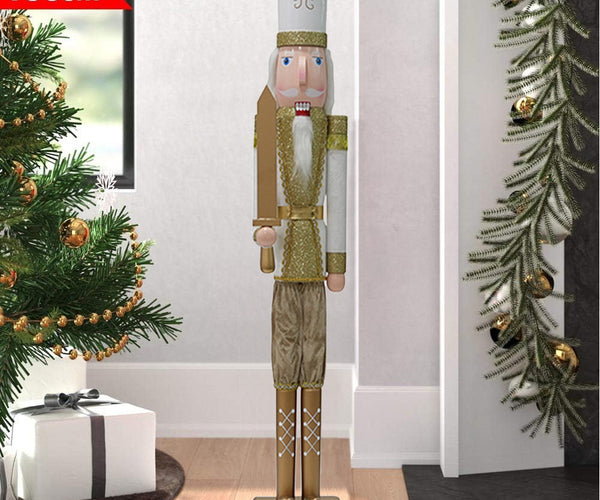 Schiaccianoci Di Natale Schiaccianoci Soldato Natale Zerotop 38cm In Legno Funzionante - Decorazione Natalizia Da Collezione Schiaccianoci Natale Gigante 180 Cm - 5