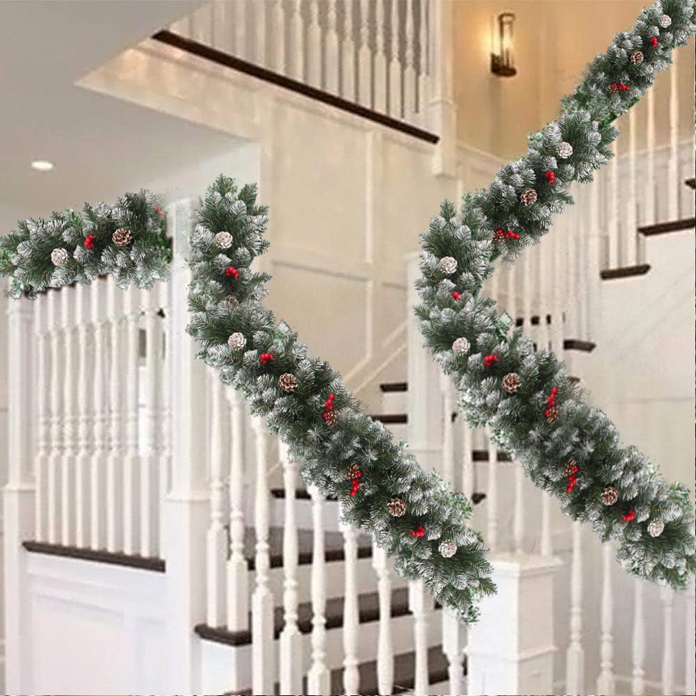 Ghirlanda natalizia da 30,5 m, decorazione per albero di
