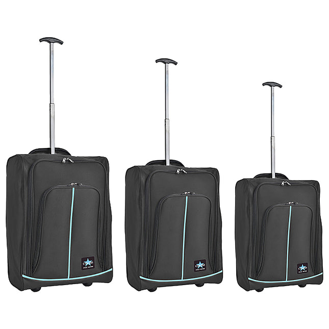 Valigie Morbide Set Valigie Morbide Trolley Da Viaggio Nero