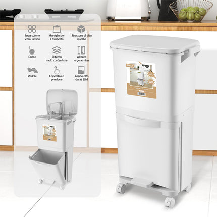 Bidone Per La Spazzatura In Acciaio Inossidabile Da 50L, Bidone Per La Spazzatura In Acciaio Inossidabile Da 50l Bidone Per La Raccolta Automatico Con Sensore Di Movimento 2 Colori Bidone Per La Spazzatura In Acciaio Inossidabile Da 50L, Bidone Per La Spazzatura In Acciaio Inossidabile Da 50l Bidone Per La Raccolta Automatico Con Sensore Di Movimento 2 Colori