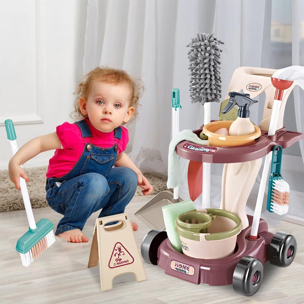 Set di pulizia per bambini con mocio a spruzzo, giocattolo per le pulizie con vero distributore d'acqua e set scopa-mocio per bambini, regalo per ragazzi e ragazze dai 3 anni in su Set di pulizia per bambini con mocio a spruzzo, giocattolo per le pulizie con vero distributore d'acqua e set scopa-mocio per bambini, regalo per ragazzi e ragazze dai 3 anni in su