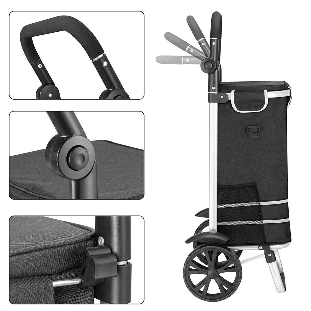 Carrello Portaspesa 40 l Richiudibile con Tracolla con Tasca Termica d, carrello Carrello Portaspesa 40 l Richiudibile con Tracolla con Tasca Termica d, carrello