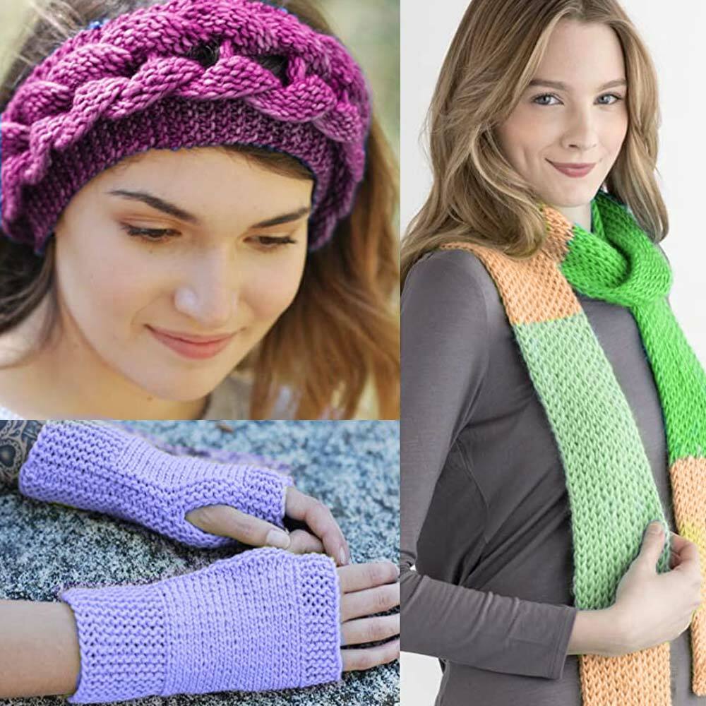 Set Telaio Maglia Uncinetti 4pz Accessori Ferri Ago Unicnetto Sciarp