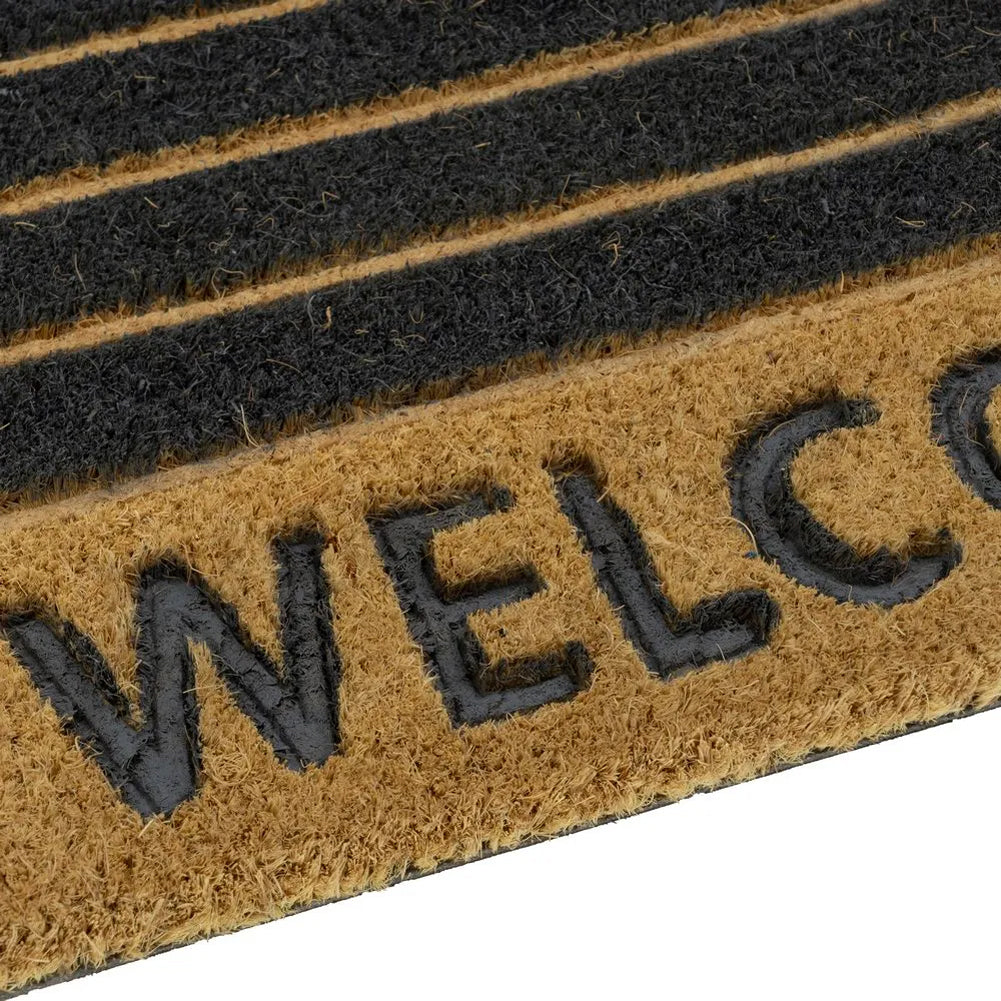tappeto zerbino ingresso in fibra di cocco linea gatto con scritta HOME