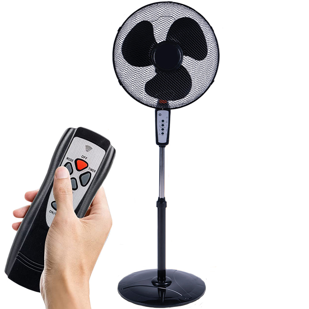 Ventilatore A Piantana PNTCK Con Telecomando – Portata 30m, 1500m³/h, 3 Velocità, Timer 24h E Funzionamento Ultra Silenzioso