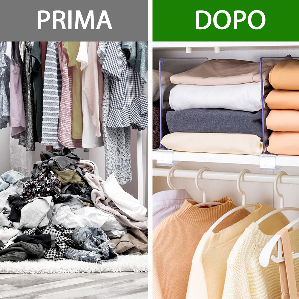 Divisori Scaffale Acrilico 12 Divisori Per Mensole In Acrilico Trasparente - Separatori Per Armadio, Organizza Vestiti E Spazi - Facili Da Montare E Rimuovere Divisori Per Ripiani Divisori Scaffale Acrilico 12 Divisori Per Mensole In Acrilico Trasparente - Separatori Per Armadio, Organizza Vestiti E Spazi - Facili Da Montare E Rimuovere Divisori Per Ripiani