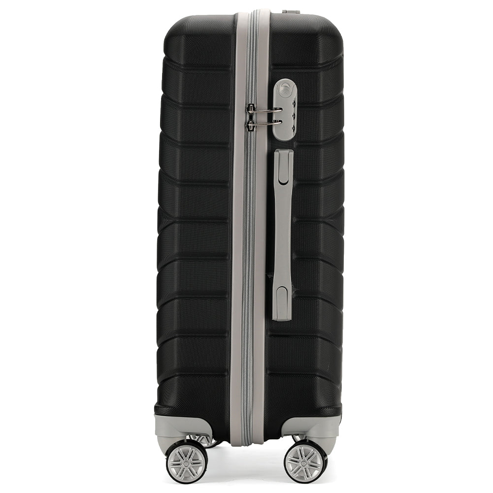 Set 4 Valigie Rigide ABS Con Beauty Case - Trolley Leggeri, Resistanti E Con Ruote 360°, Nero - Foto 6