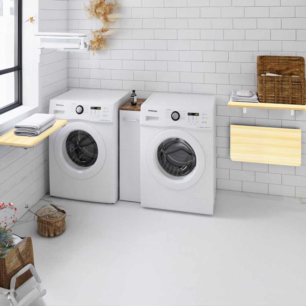 Ripiano Pieghevole Da Parete KIWIFOTOS - Con Portabicchieri E Organizer Cavi, 32.8x23.5cm - Foto 5