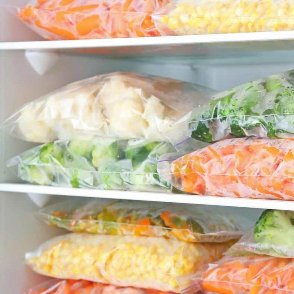 6 x Rotoli Sacchetti Freezer per Alimenti 600 sacchi Congelatore Frigo
