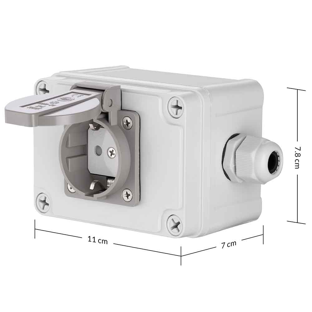 Presa Elettrica Esterna Impermeabile IP66, Presa A Muro Antipolvere Prese Elettriche Da Parete Da Giardino Per Uso Interno Ed Esterno Presa Singola 86427757 Presa Elettrica Esterna Impermeabile IP66, Presa A Muro Antipolvere Prese Elettriche Da Parete Da Giardino Per Uso Interno Ed Esterno Presa Singola 86427757