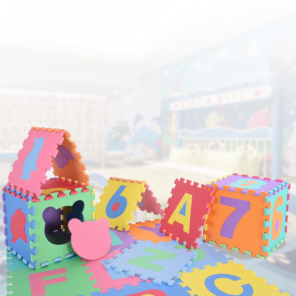 Tappetino Tappeto Puzzle Maxi Lettere Colorati Gioco Bambino 10Pz
