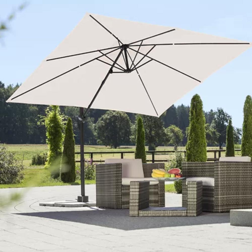 VONROC - Ombrellone Parasole Da Giardino 300cm Inclinabile. Tessuto VONROC - Ombrellone Parasole Da Giardino 300cm Inclinabile. Tessuto
