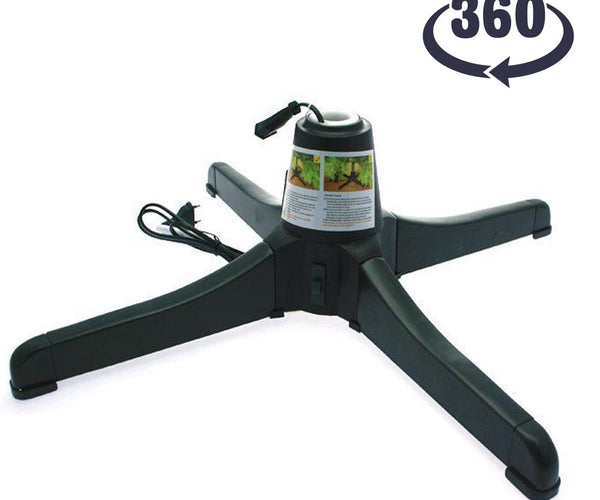 Base Girevole 360° Per Albero Di Natale Artificiale - Supporto Regolabile Fino A 2,4 M E 35 Kg | Rotazione Automatica Con Luci