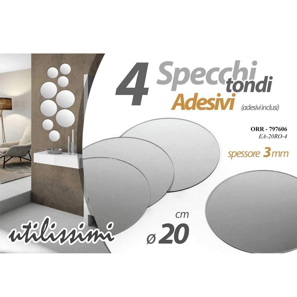 Specchio rotondo decorativo - Fiori da favola - 50 cm Specchio rotondo decorativo - Fiori da favola - 50 cm