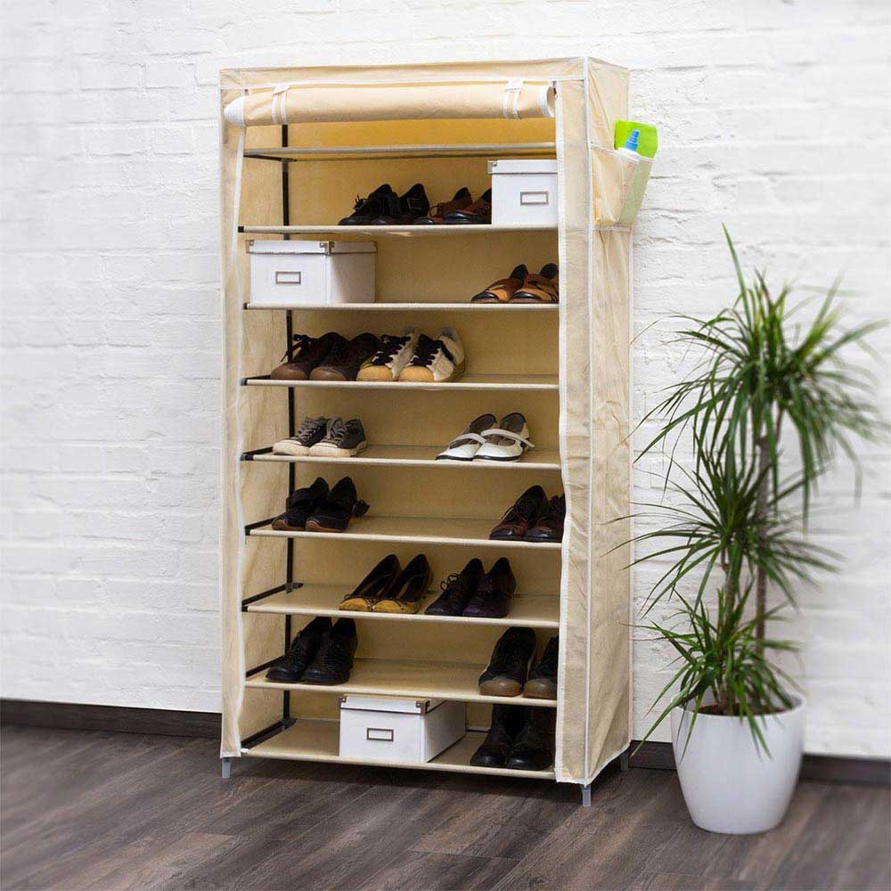 2x Scarpiera Salvaspazio, 9 Ripiani, 45 Scarpe, Rivestimento in Tessuto, Portascarpe, HxLxP: 161 x 88 x 30 cm, Nero | Leroy Merlin 2x Scarpiera Salvaspazio, 9 Ripiani, 45 Scarpe, Rivestimento in Tessuto, Portascarpe, HxLxP: 161 x 88 x 30 cm, Nero | Leroy Merlin