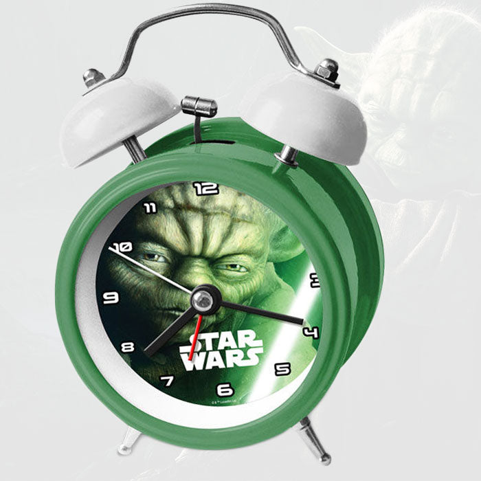 Orologio Sveglia Con Campanelle 9 cm Colore Verde Star Wars Maestro Yo