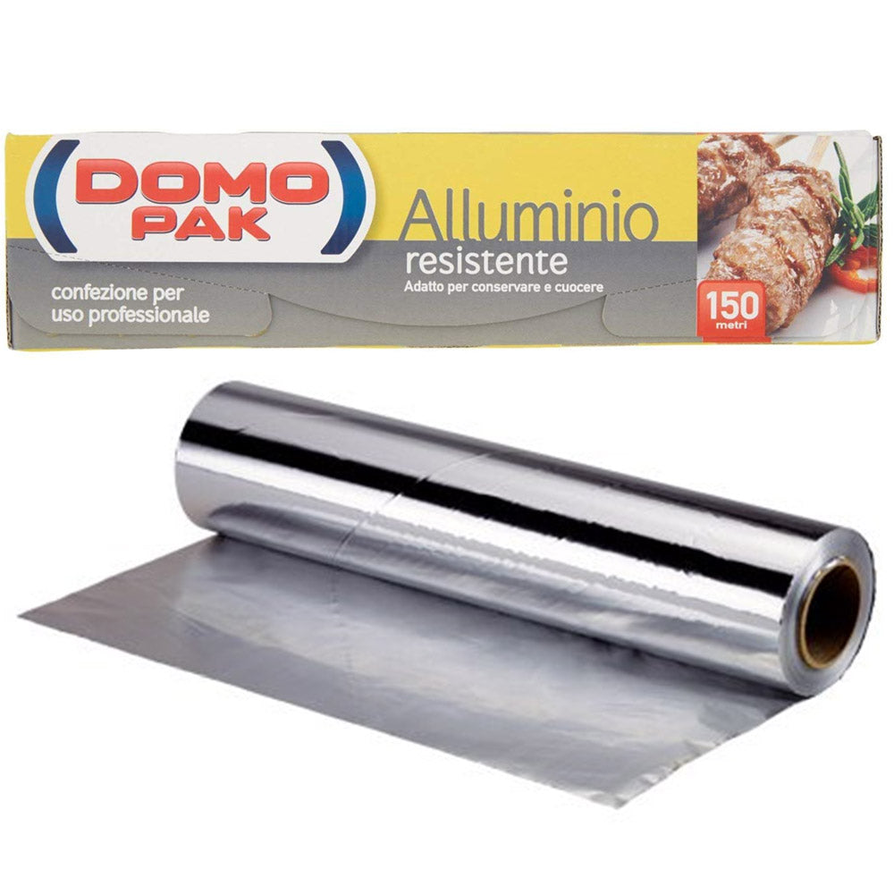 Domopak Rotolo Alluminio Resistente Professionale 150mt Conservazione