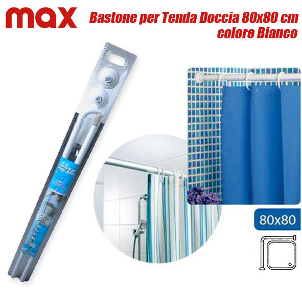 Bastone per tenda tende doccia docce e vasca vasche 80x80 cm colore bi