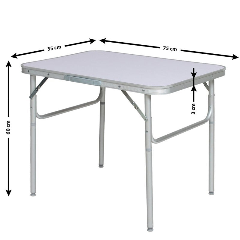 Tavolino Pieghevole con Struttura in Alluminio 75x55x60 Ideale per Cam –  Esplodia