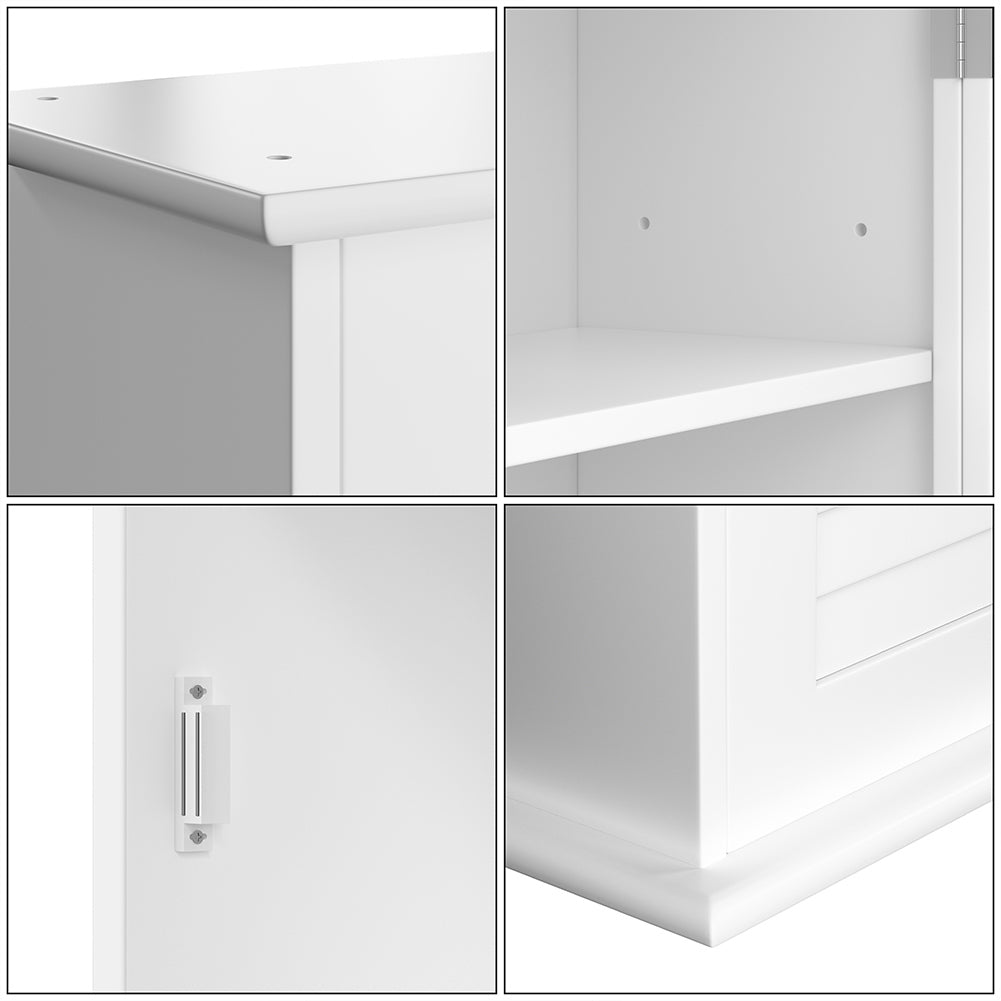 BYAOLVCY Armadietto da bagno da parete sopra il WC, 50 x 71 cm, in legno bianco, salvaspazio, armadietto per medicine per bagno, con ripiano regolabile, 2 ante, cerniera morbida BYAOLVCY Armadietto da bagno da parete sopra il WC, 50 x 71 cm, in legno bianco, salvaspazio, armadietto per medicine per bagno, con ripiano regolabile, 2 ante, cerniera morbida