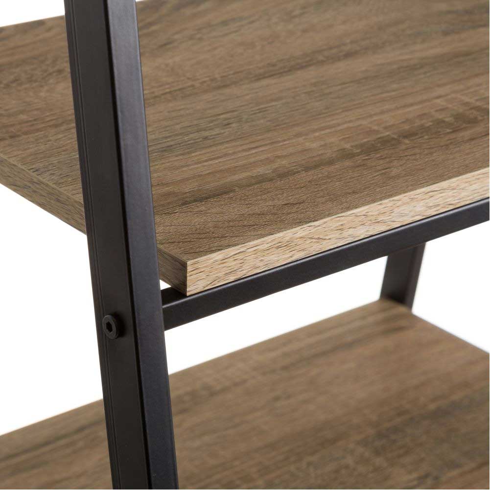 Appendiabiti Da Terra LOEFME 110x55x150cm | Multifunzione Con Scaffale | Design Minimalista Nero - Foto 2