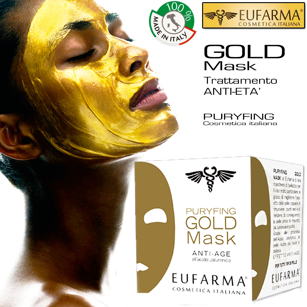 Eufarma Gold Mask Rimozione Punti Neri Puryfing Maschera Viso Beauty 5