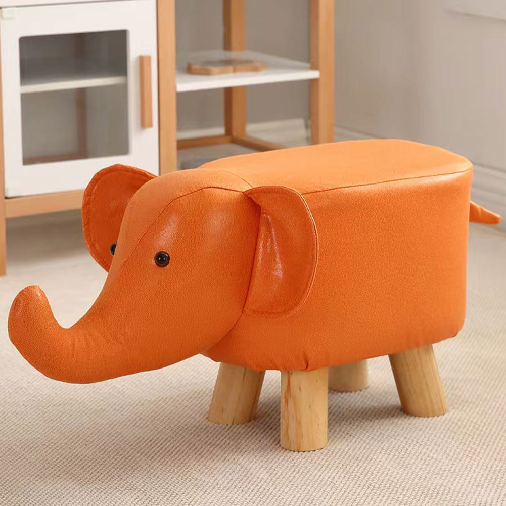 Poggiapiedi Sgabello Basso Forma Elefante Animale Pouf Bambini Colore