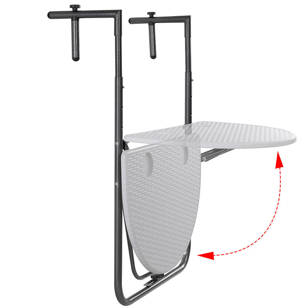 Tavolino Pieghevole Per Esterno BAKAJI - Regolabile In Altezza Con Piano Acciaio - Foto 4