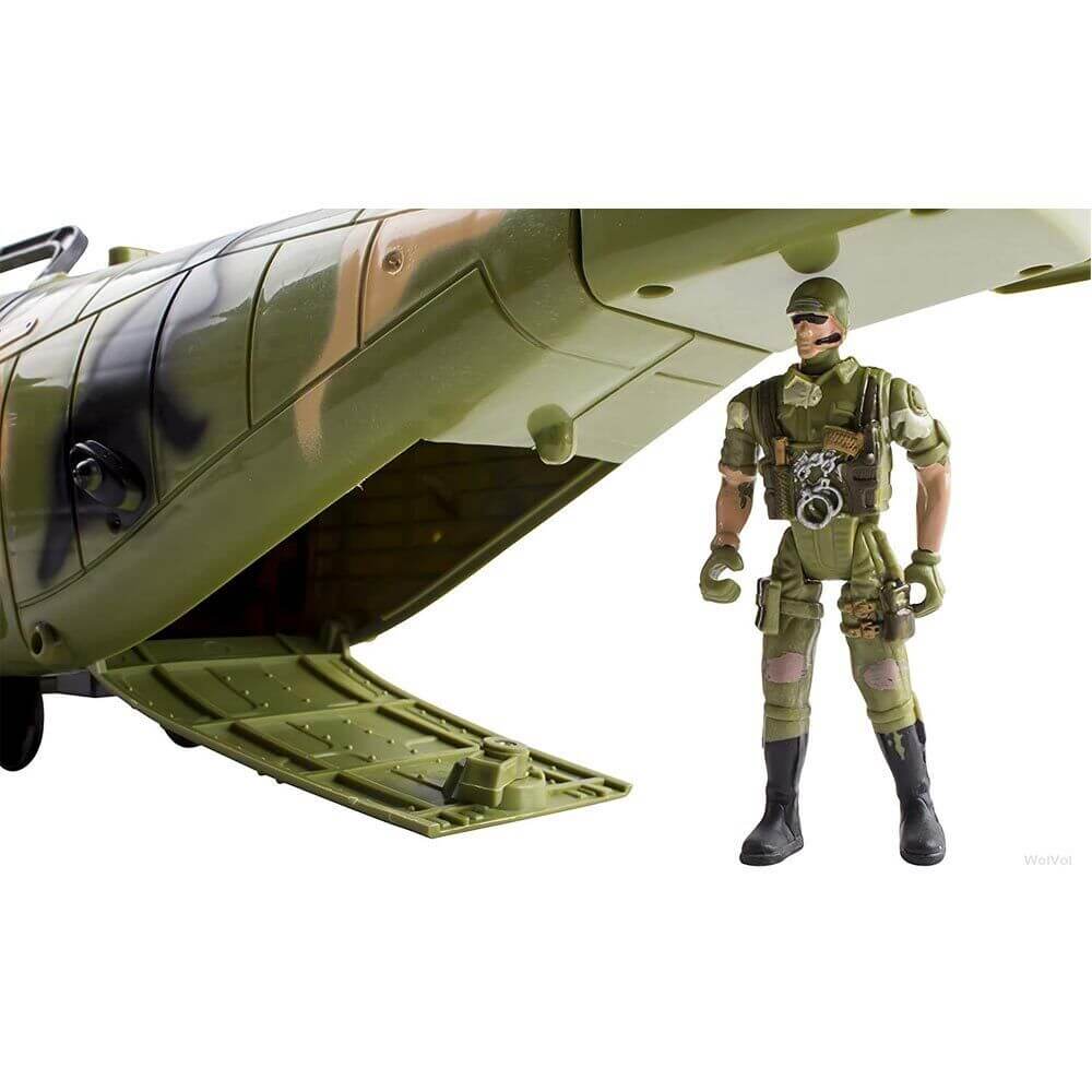 Bakaji Aereo Militare Giocattolo per Bambini Gigante con Luci e Suoni 3 Bakaji Aereo Militare Giocattolo per Bambini Gigante con Luci e Suoni 3