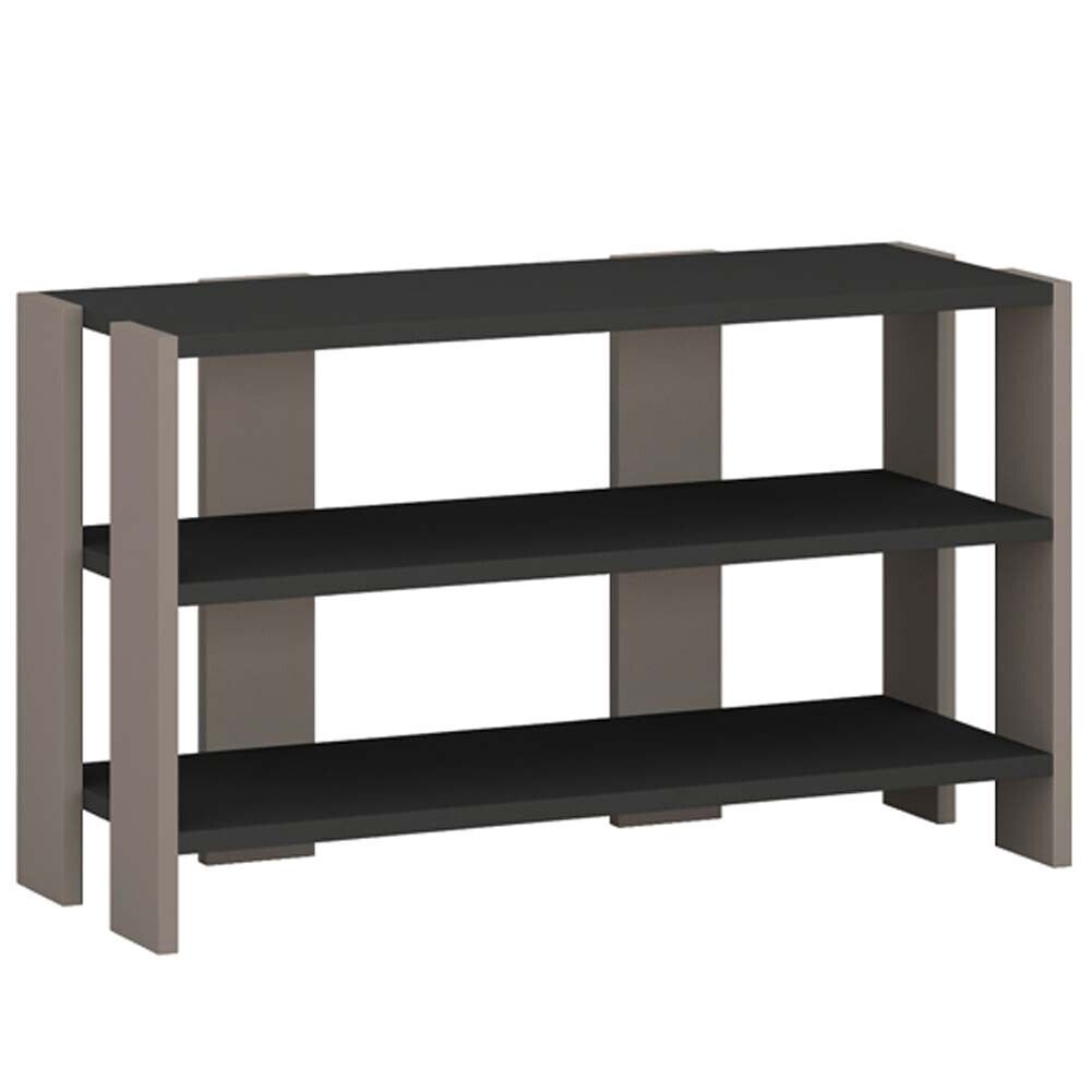 RongFeng Mensola Angolare 4 Ripiani In Legno Paulownia E Rattan – Facile Da Montare, Per Soggiorno E Camera Da Letto, Marrone 17,5x17,5x100 Cm