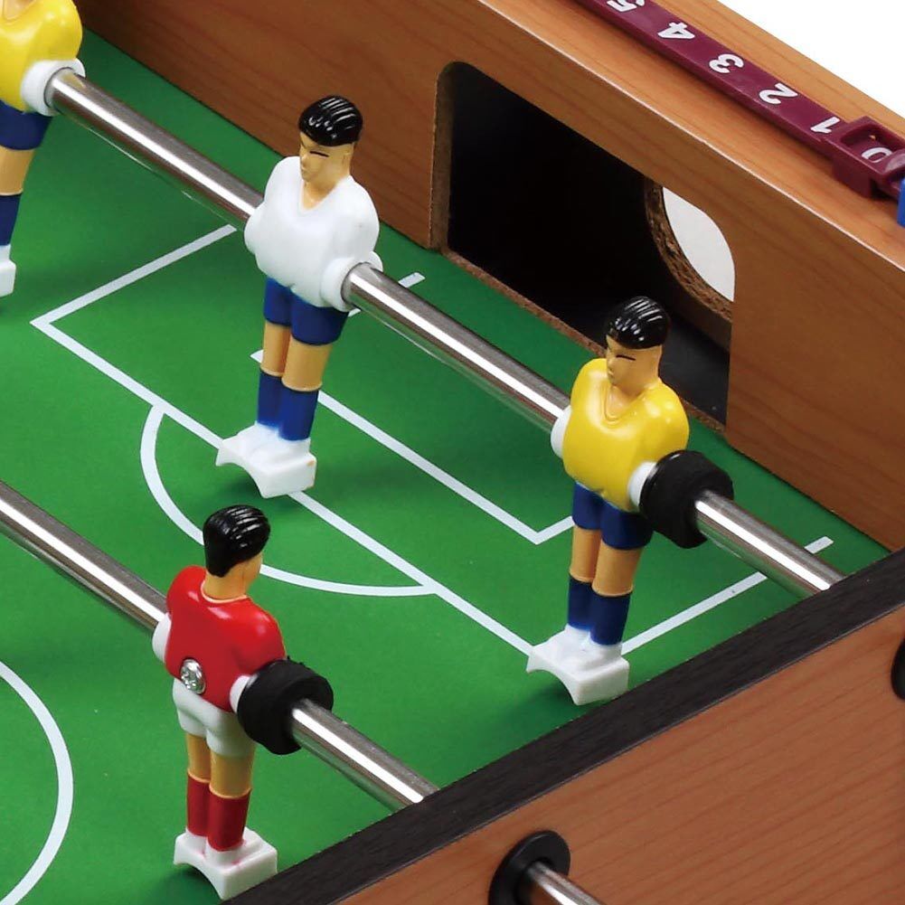 Biliardino Da Tavolo Per Bambini E Adulti - Legno MDF, Verde E Marrone - Foto 7