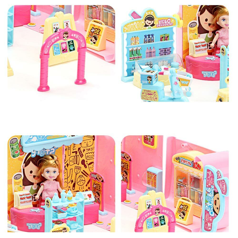 Distributore Dolci Playset Supermercato Giocattolo Bambini con Bambola