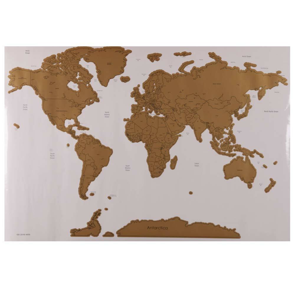 Poster Mappamondo da Grattare Cartina Geografica Mappa del Mondo