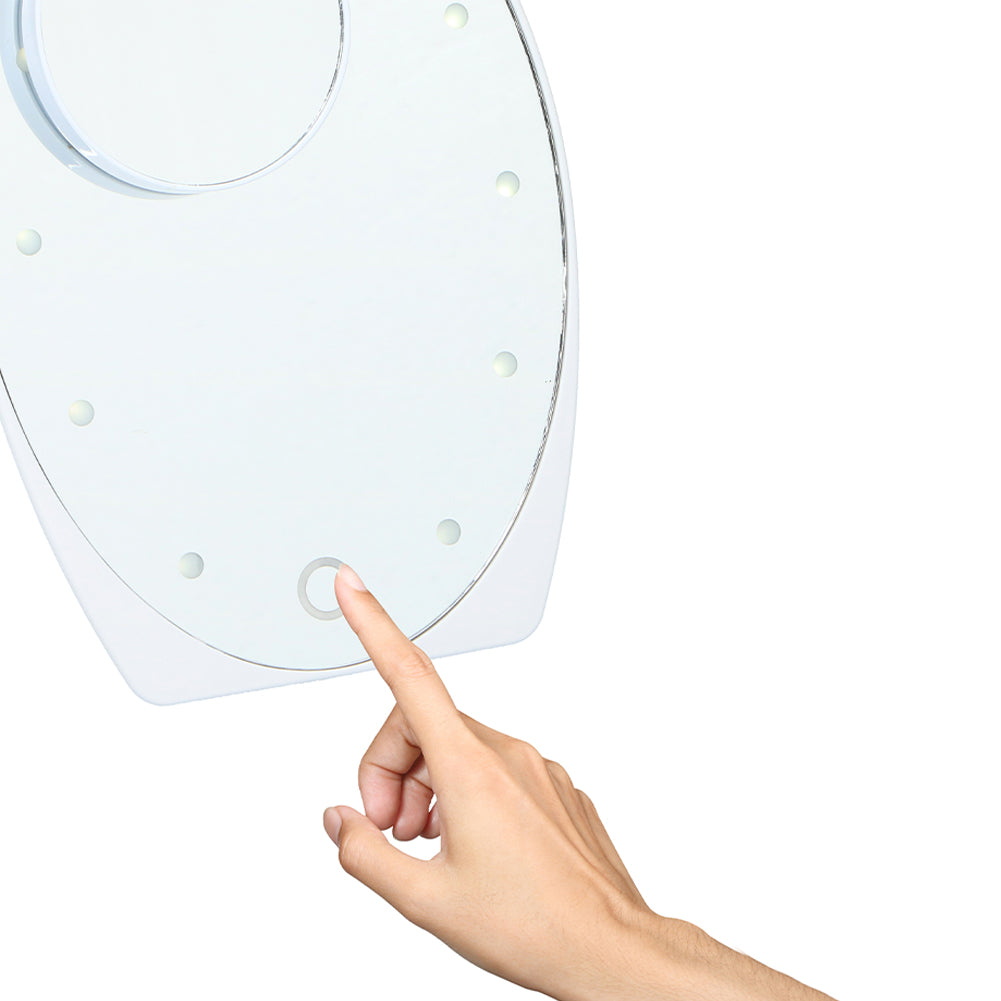 Specchio trucco con luce led make up portatile illuminato touch