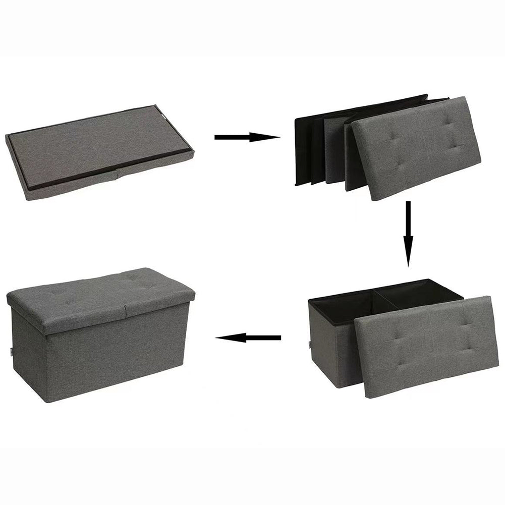 vidaXL Set Pouf 2 pz in Giunco Grigio vidaXL Set Pouf 2 pz in Giunco Grigio