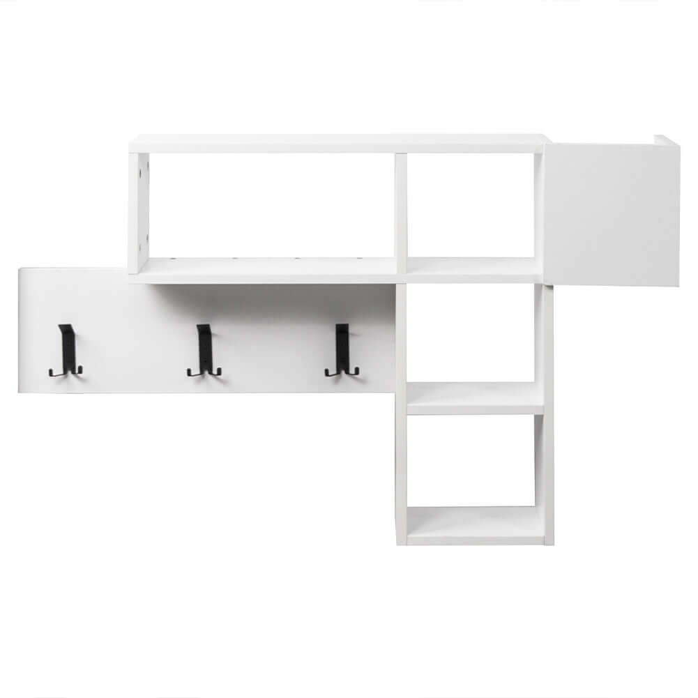 Emfogoo Appendiabiti da parete, appendiabiti da parete in legno rustico, con ganci, appendiabiti da parete con mensola e appendiabiti vintage per ingresso, fango, cucina, bagno (bianco Emfogoo Appendiabiti da parete, appendiabiti da parete in legno rustico, con ganci, appendiabiti da parete con mensola e appendiabiti vintage per ingresso, fango, cucina, bagno (bianco