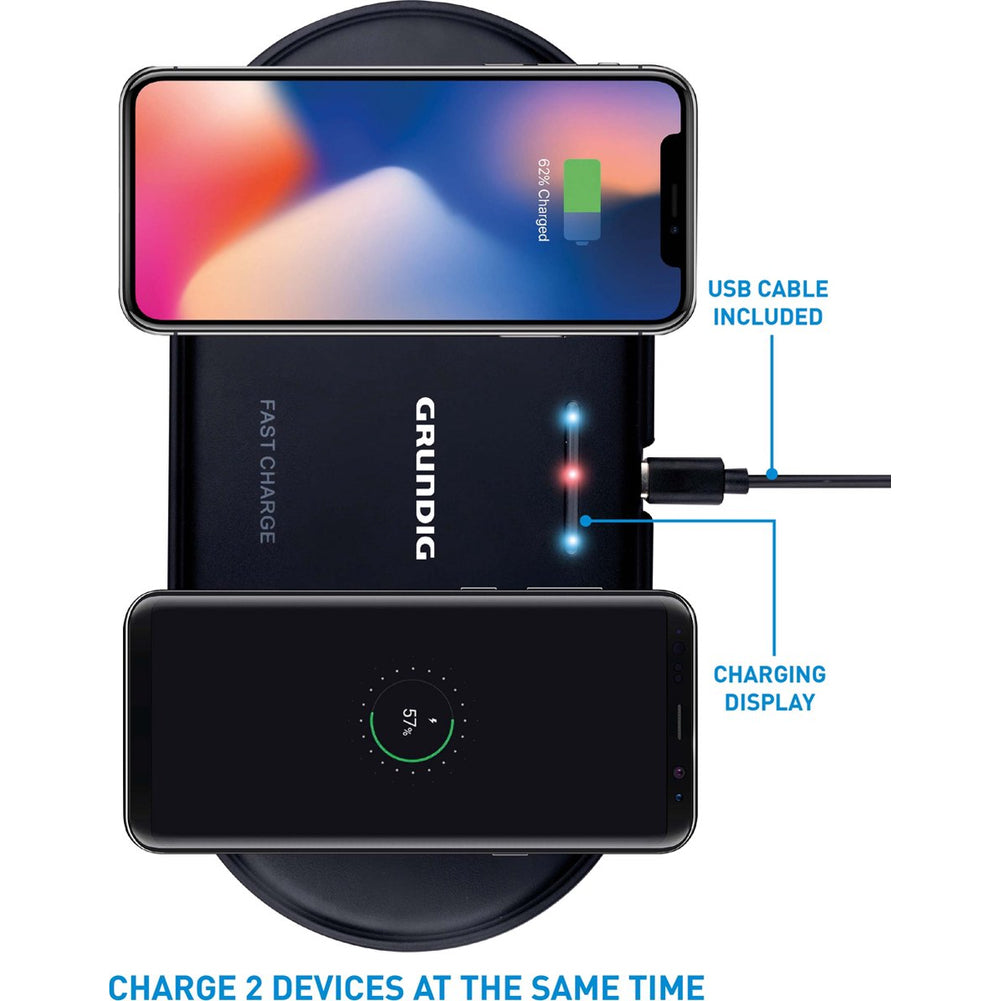 Caricabatterie Wireless per 2 Dispositivi Stazione Ricarica Smartphone –  Esplodia