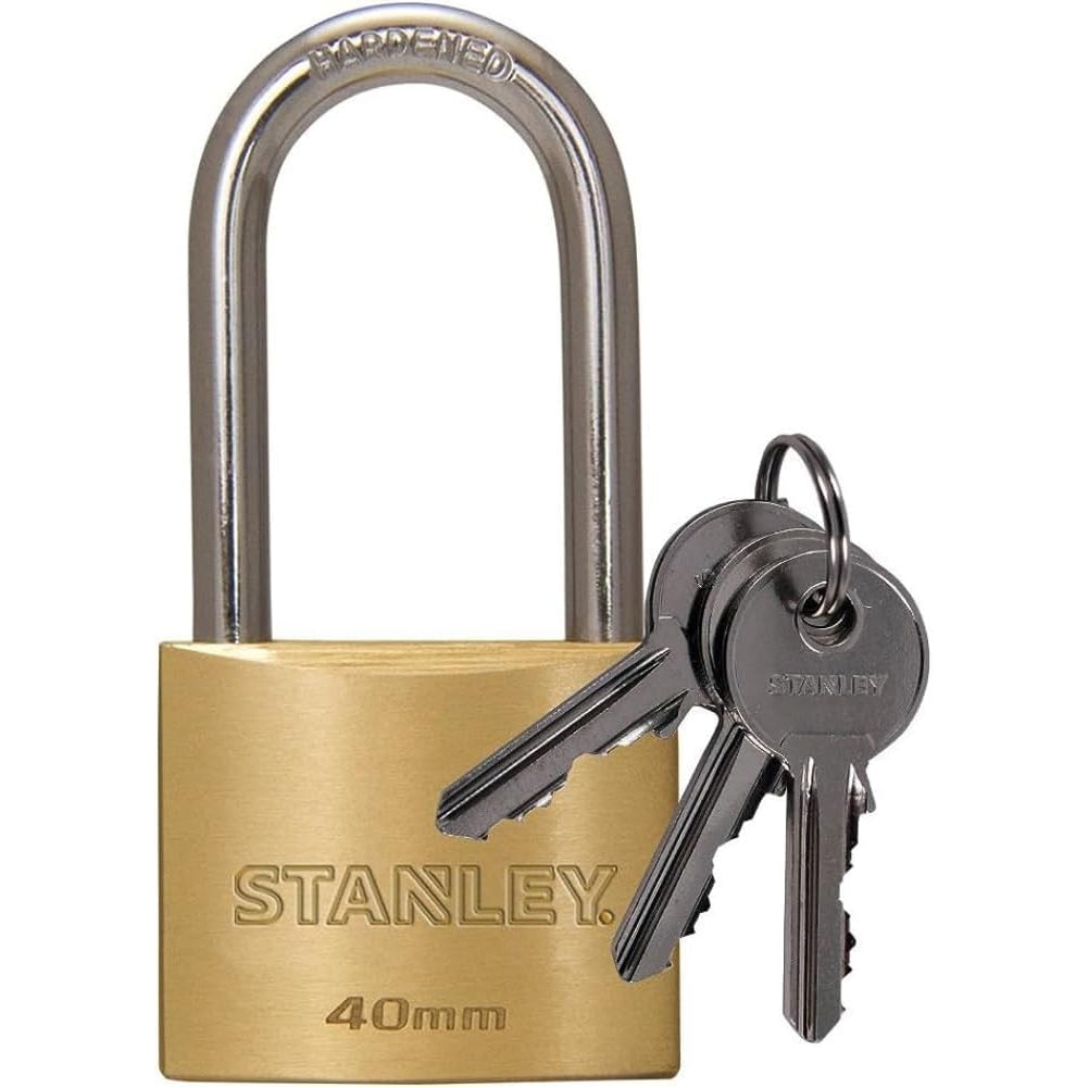 Lucchetto Ruck, ottone, interno, arco mezza altezza in acciaio, 40 mm, 2 chiavi| Fernand Lucchetto Ruck, ottone, interno, arco mezza altezza in acciaio, 40 mm, 2 chiavi| Fernand