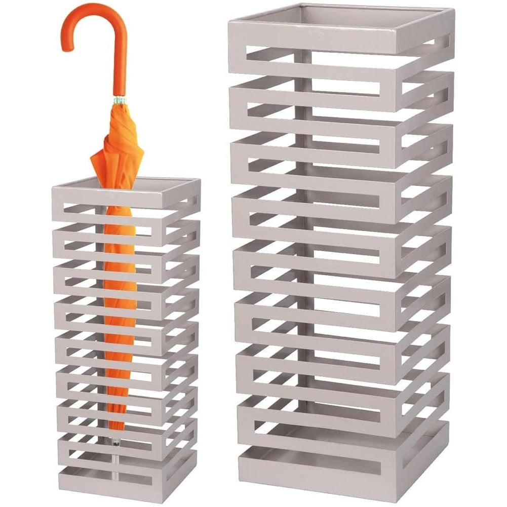 Portaombrelli in Metallo Design Moderno Porta Ombrelli Quadrato Stand