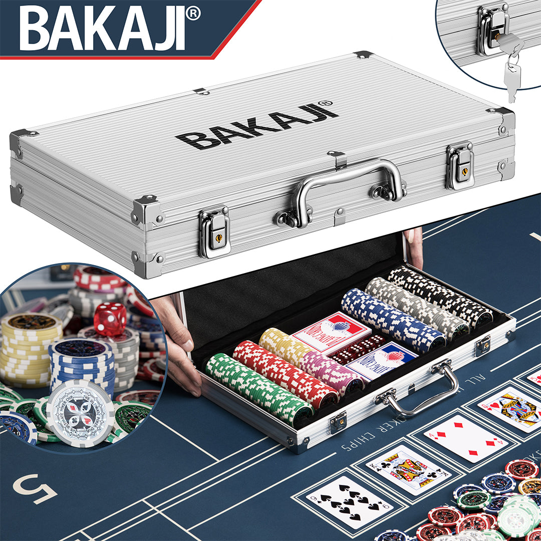 CHIPS DA POKER 300 chip marca valigetta con chip gioco di carte valigia CHIPS DA POKER 300 chip marca valigetta con chip gioco di carte valigia