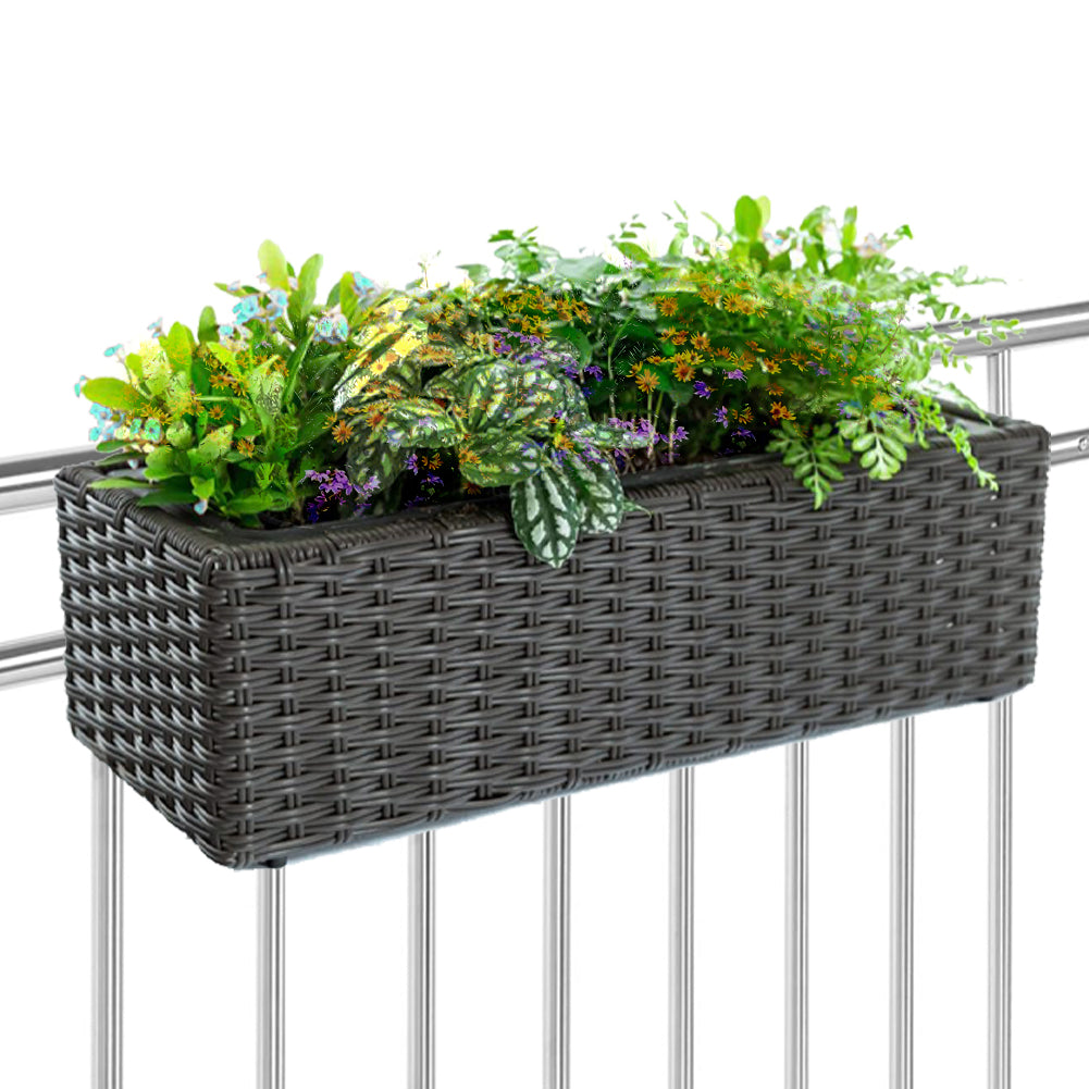 VASO fioriera CASSETTA da BALCONE Roxanne con sottovaso 60cm Veca colore MARRONE BRONZO AMDGarden VASO fioriera CASSETTA da BALCONE Roxanne con sottovaso 60cm Veca colore MARRONE BRONZO AMDGarden